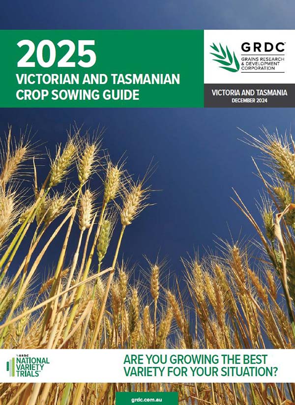 Victorian and Tasmanian Crop Sowing Guide Data Summary